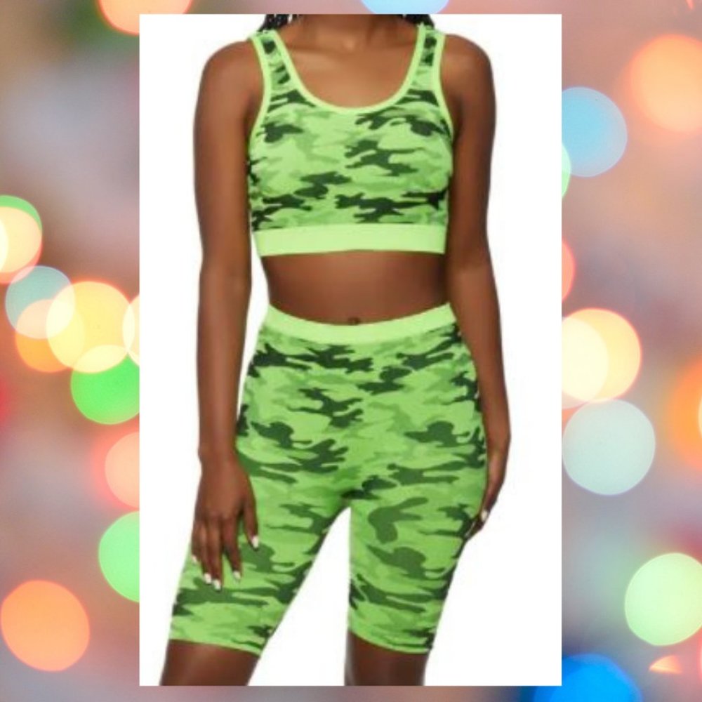 Seamless short set - Neon Lime